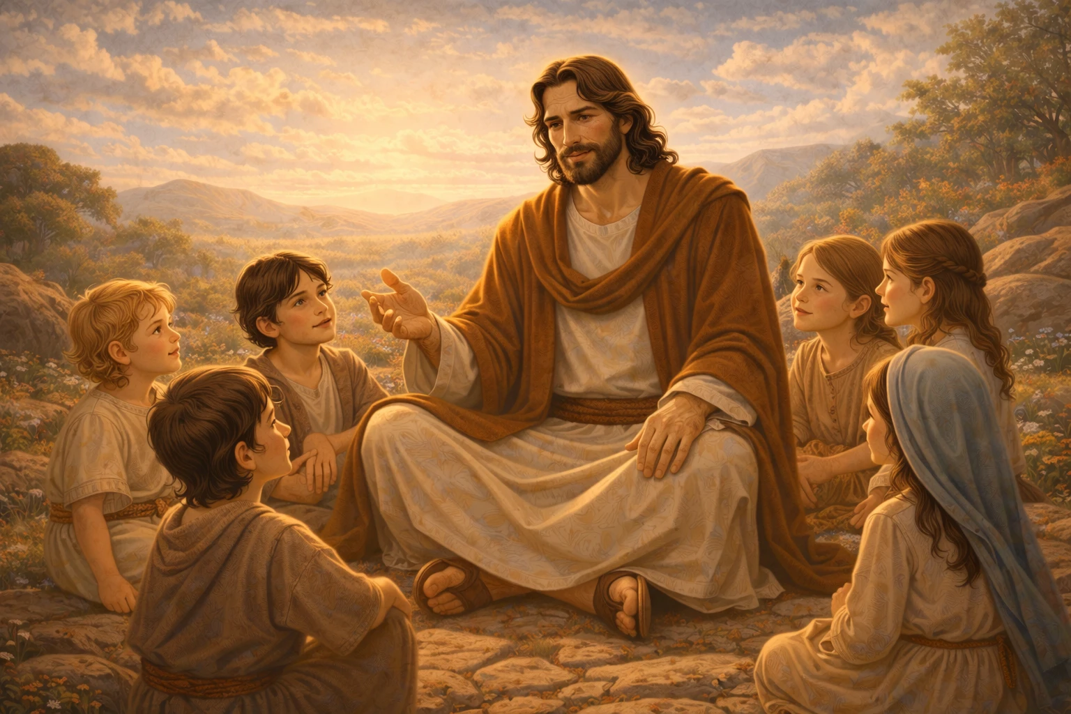 Jesus teaching illustration