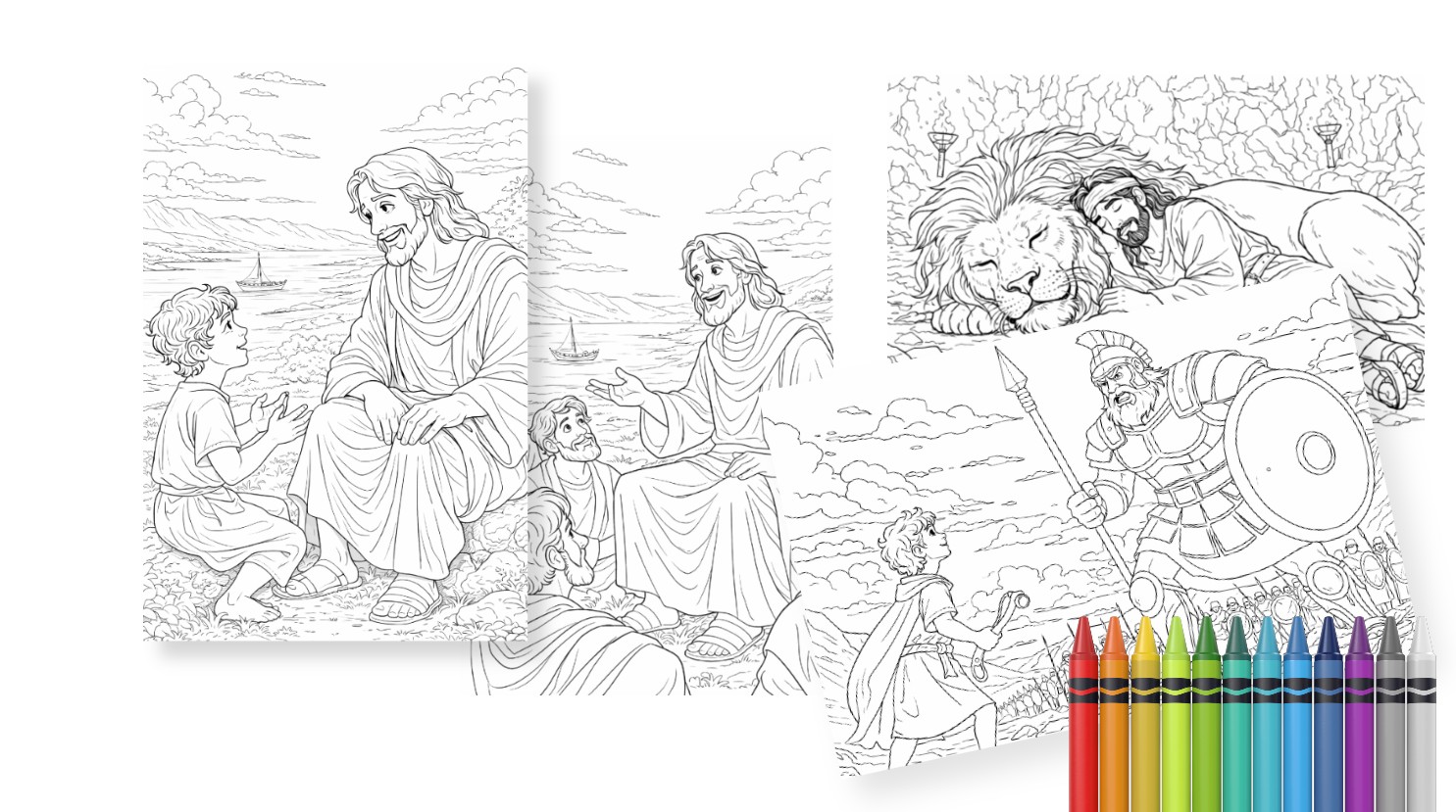 Downloadable Bible coloring pages for kids